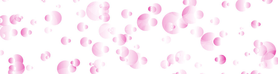 Light pink glossy circles abstract tech background. Geometry vector banner design