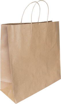 Shopping Bag With Paper Recycling Isolated Png Transparent File, Object Element Mockup.