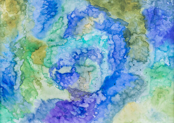 Hand Painted Watercolor Artistic Absract Texture Background