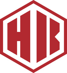 letter hb hexagon Icon Logo Design Element sign vector illustration creative design symbol