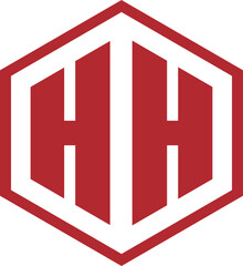 letter HH hexagon Icon Logo Design Element sign vector illustration creative design symbol