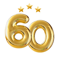 60 years anniversary gold