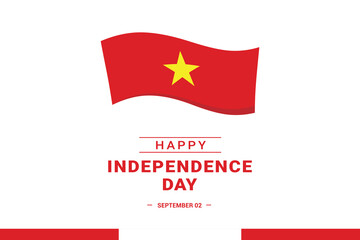 Vietnam Independence Day. Vector Illustration. The illustration is suitable for banners, flyers, stickers, cards, etc.