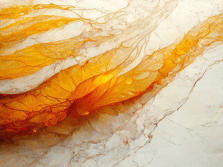 marble and amber abstract background 3D illustration - 525844740