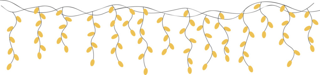 festive garland, vector pattern, holiday decorations