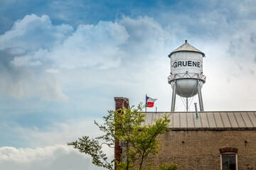 Low Angle View Of Water Tower Against Sky In Gruene, Texas - 525845373