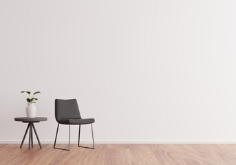 Minimalist modern living room interior background, living room in Scandinavian style, empty wall mockup, 3d rendering