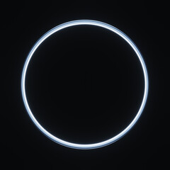 abstract glowing blue circle, 3d render