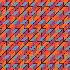 Geometrical ornament. Seamless pattern. Abstract backdrop. Figures wallpaper. Geometric background. Ethnic motif. Mosaic ornate. Digital paper. Textile print. Web design. Vector artwork