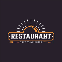 Fototapeta na wymiar Vintage Restaurant Logo Design