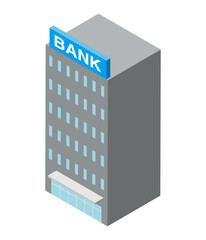 銀行　アイソメトリック図法