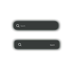 neumorphic black search icon buttons