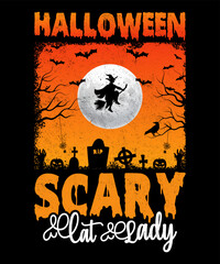 Halloween Scary Cat Lady