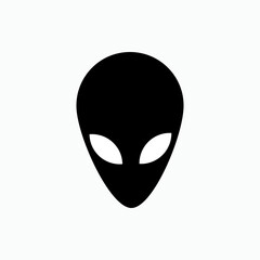 Alien Icon. Extra Terrestrial Symbol - Vector. 