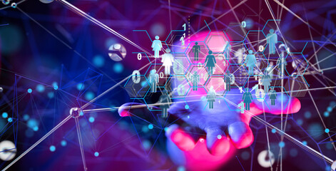 hand open in dark backgroubd