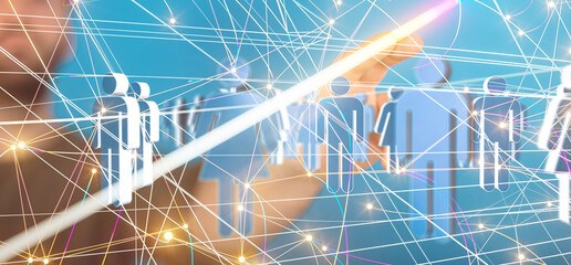 conference Digital Network and data concept 3d