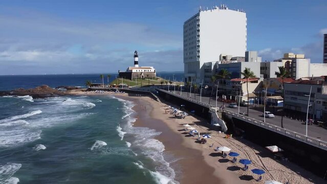 Farol da Barra beach in Salvador, Bahia