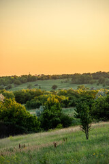 sunset over the river