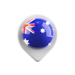 3D Icon of Location of Australia