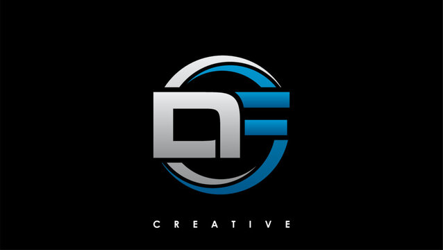 DF Letter Initial Logo Design Template Vector Illustration