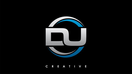 DU Letter Initial Logo Design Template Vector Illustration