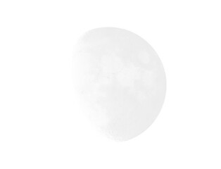 Transparent PNG of Three Quarter Moon. - obrazy, fototapety, plakaty