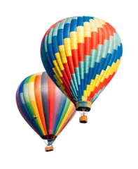 Photo sur Plexiglas Ballon PNG transparent d& 39 une paire de montgolfières.