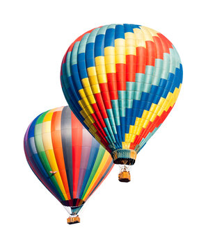 Transparent PNG of A Pair of Hot Air Balloons.