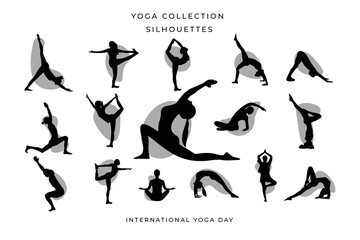 Yoga silhouettes collection

