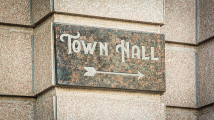 Street Sign to Town Hall