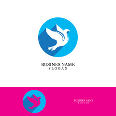 Bird wing dove logo template