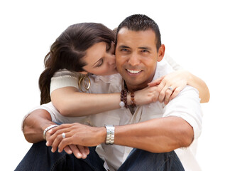 Transparent PNG of Affectionate Happy Hispanic Couple in the Park.