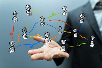 Global network. Blockchain. 3D illustration. Neural networks and artificial intelligence. Abstract