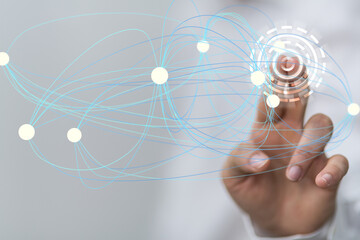 conference Digital Network and data concept 3d