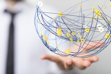 conference Digital Network and data concept 3d