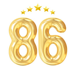86 years anniversary golden number