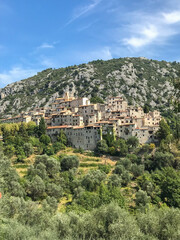 Obraz premium Peillon Village, South of France. Panoramic view of the medieval perched village close to Nice.