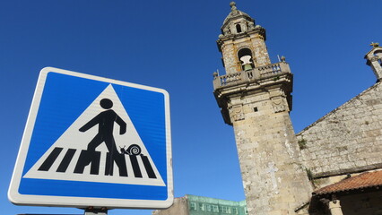 Galice (Espagne) ville de Muros signalisation originale