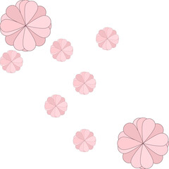 Background from water drop shape with pink flower pattern.