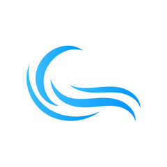 Naklejka premium The lines of natural water waves splash in a beautiful spiral. Isolated on white background.