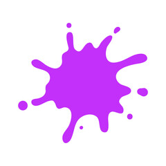 Color splash collection. Shadows of colorful liquid ink splatter as it drops on the ground.