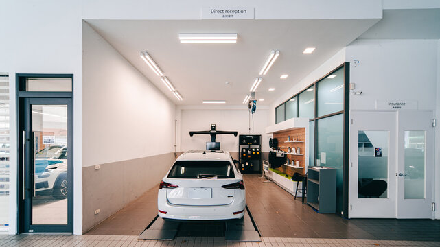 New car reception area