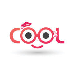 Minimalist Cool Word Logo with Glasses and Hardworking Design