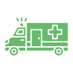 Ambulance Multicolor Glyph Icon
