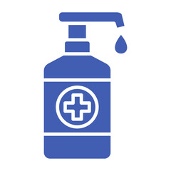 Hand Sanitizer Multicolor Glyph Icon