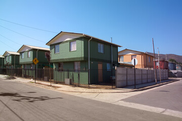 Fototapeta na wymiar Housing projects in Santiago de Chile, South America