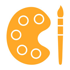 Color Palette Multicolor Glyph Icon