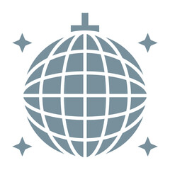 Disco Ball Multicolor Glyph Icon