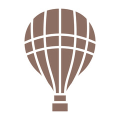 Naklejka premium Hot Air Balloon Multicolor Glyph Icon