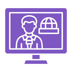 Broadcasting Multicolor Glyph Icon